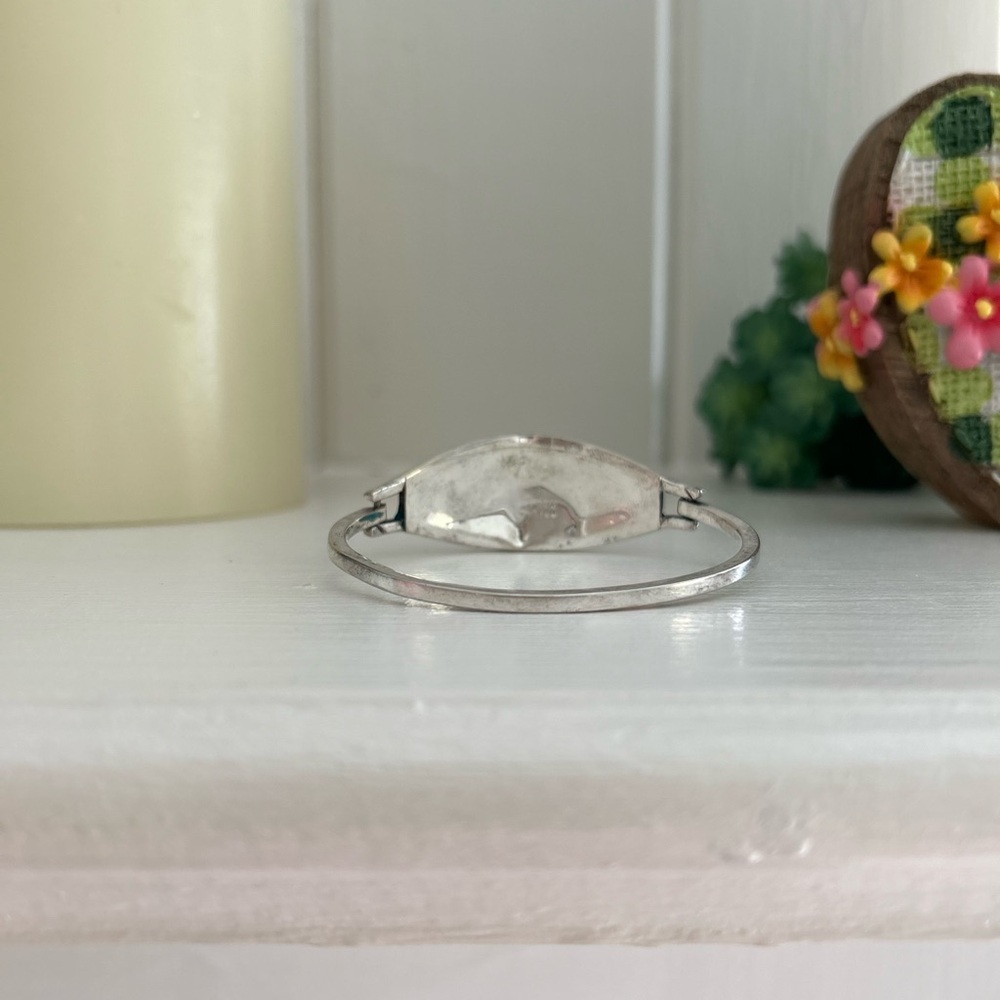 Vintage Alpaca Mexico Mother of Pearl Bracelet - Picture 9 of 9